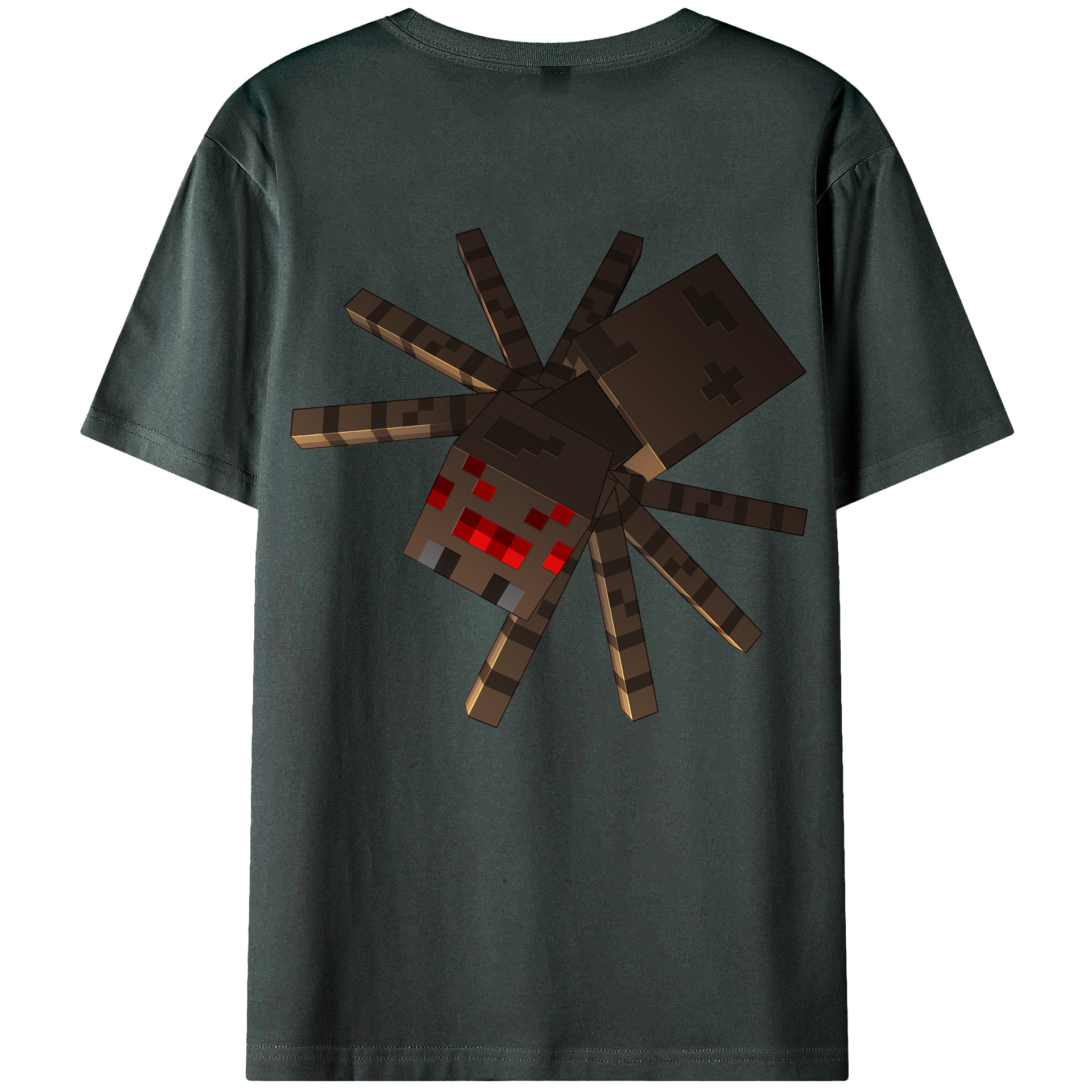 （画像用） マインクラフト ブロックの世界 Minecraft MC Block world 綿100％ メンズ半袖Tシャツ（バックプリント） 通気性